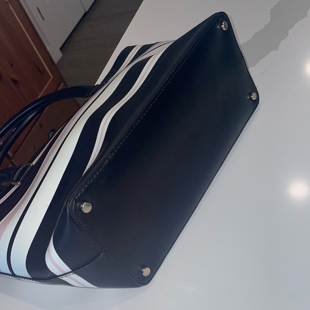Kate Spade Black and Pink Striped Women's Bag - Picture 3 of 10